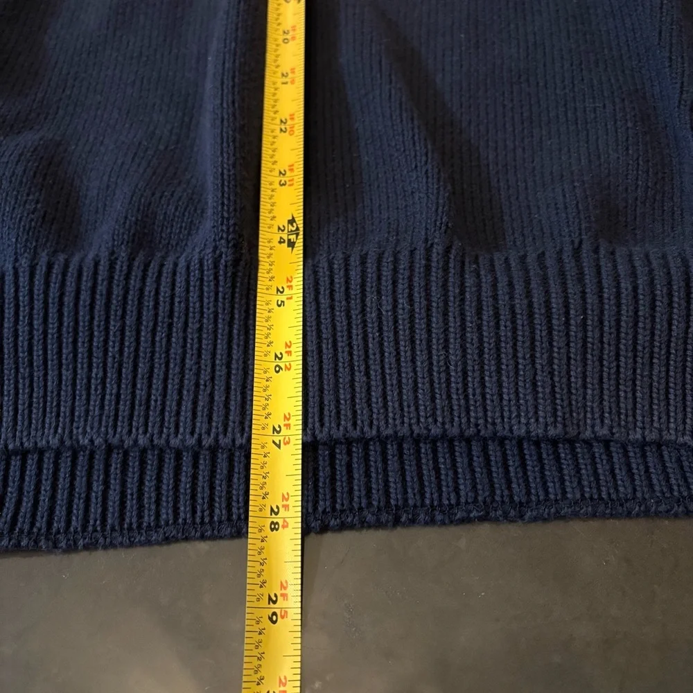 90’s Tommy Hilfiger Men's Navy Blue Crewneck Sweater Vintage Size XL Academia